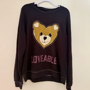 NWT- Lauren Moshi sweatshitl top -size M